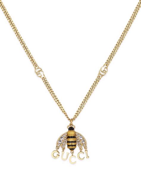 bee necklace gucci
